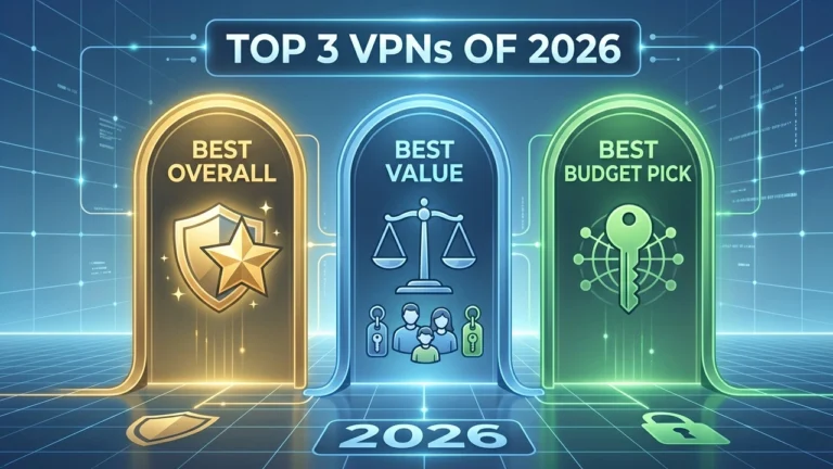 Top 3 VPNs of 2026 Best Overall, Best Value and Best Budget Pick